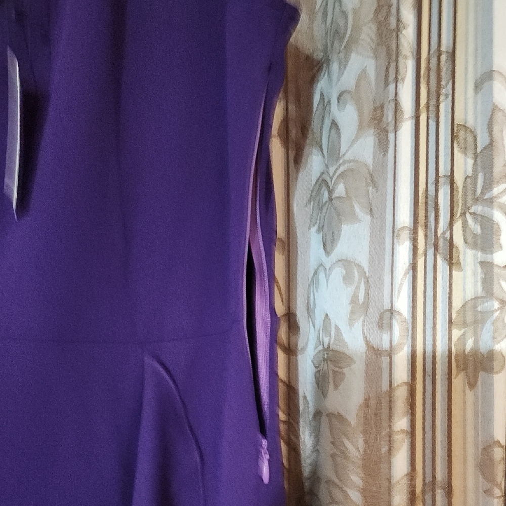 📣HP📣 Stunning Purple One-Shoulder Ruffle Gown – New With Tags - Picture 6 of 7